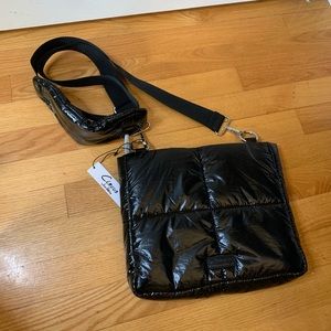 Sam Edelman Black Puffer jacket purse/ crossbody bag